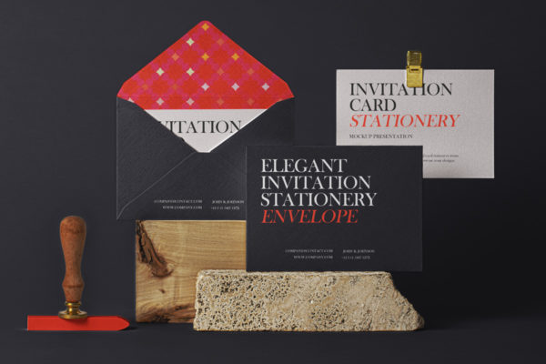 优雅邀请函卡片设计展示样机模板合集 Elegant Psd Invitation Mockup Set