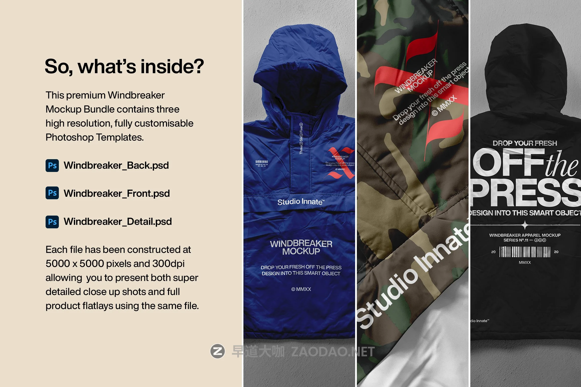 棉服风衣羽绒服外套设计展示贴图样机合集 Windbreaker Jacket – Mockup Bundle插图1 棉服风衣羽绒服外套设计展示贴图样机合集 Windbreaker Jacket – Mockup Bundle插图1