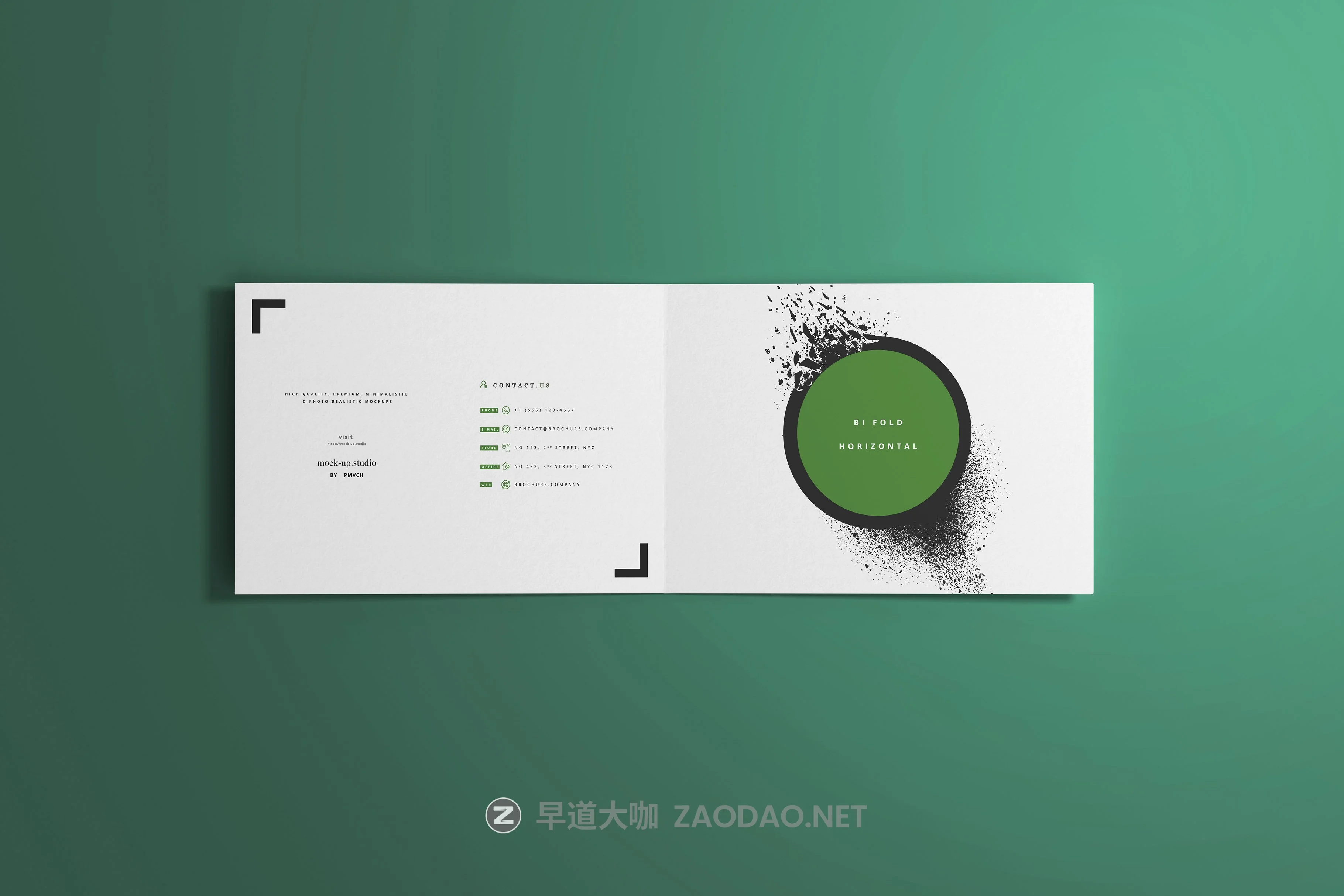 8款A4两折页小册子设计展示贴图样机模板 A4 Bi-Fold Horizontal Mockups插图1 8款A4两折页小册子设计展示贴图样机模板 A4 Bi-Fold Horizontal Mockups插图1