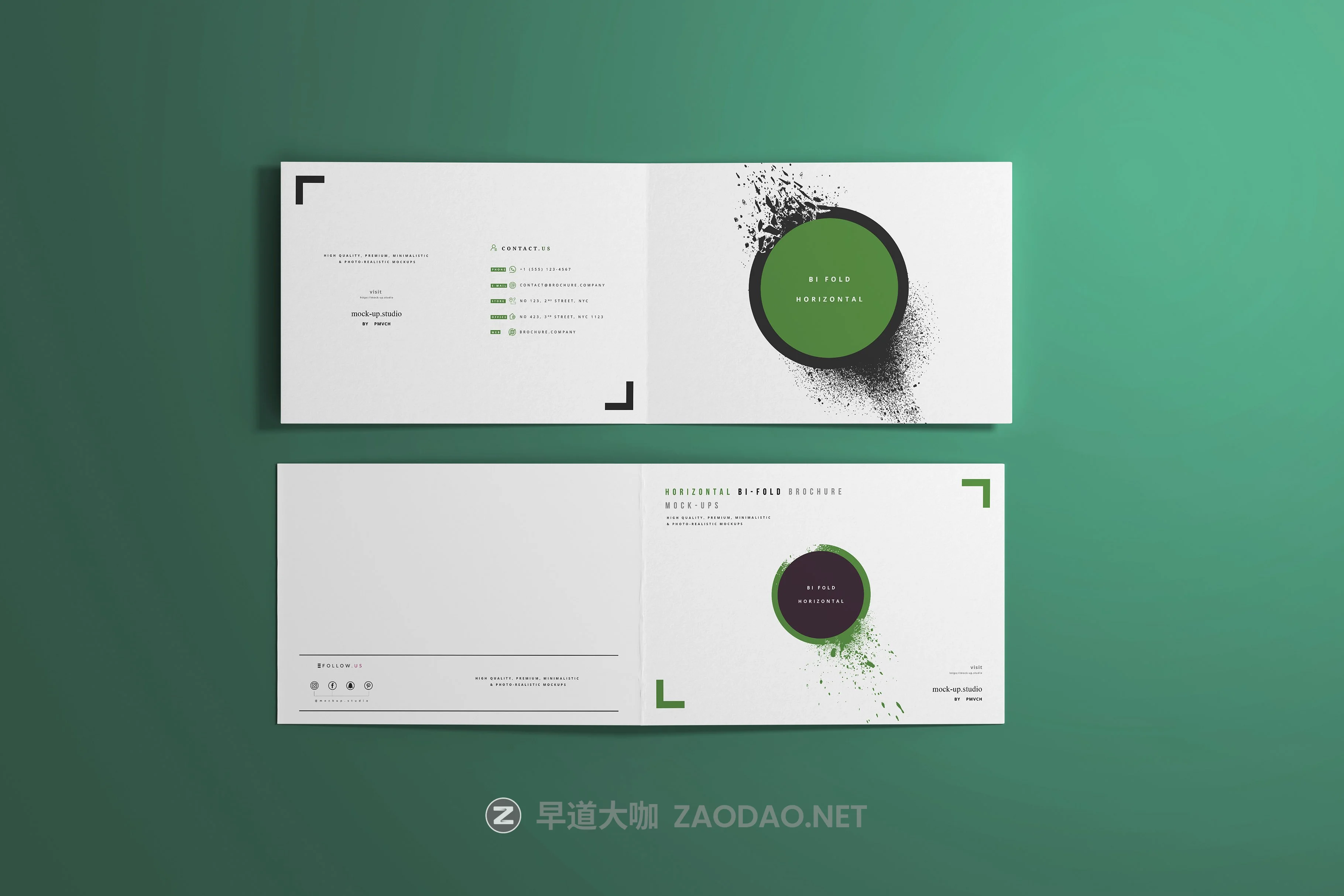 8款A4两折页小册子设计展示贴图样机模板 A4 Bi-Fold Horizontal Mockups插图3 8款A4两折页小册子设计展示贴图样机模板 A4 Bi-Fold Horizontal Mockups插图3