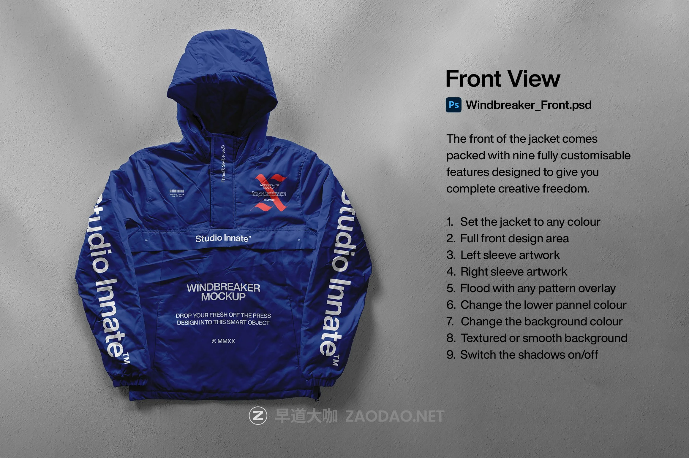 棉服风衣羽绒服外套设计展示贴图样机合集 Windbreaker Jacket – Mockup Bundle插图4 棉服风衣羽绒服外套设计展示贴图样机合集 Windbreaker Jacket – Mockup Bundle插图4