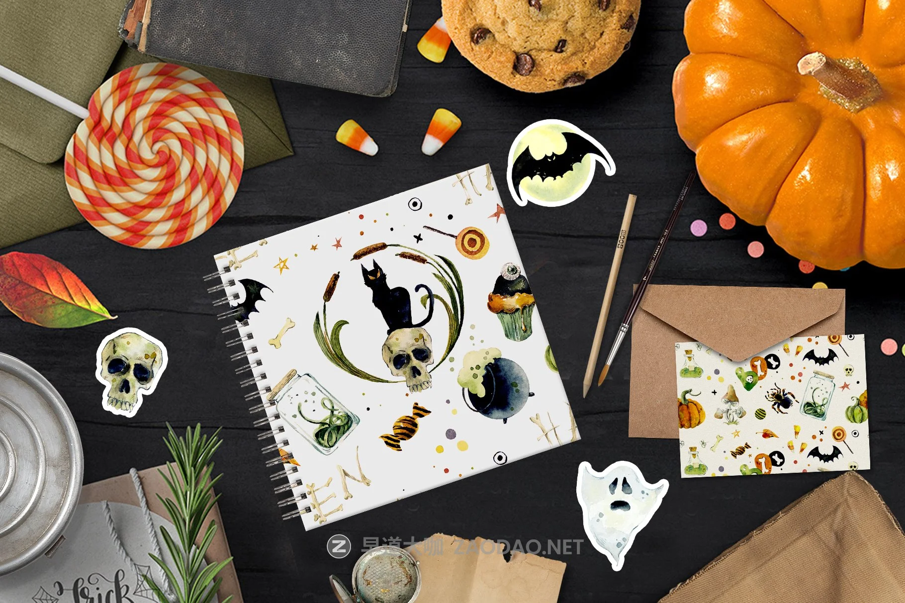 怪异万圣节元素水彩插画设计素材 Watercolor Helloween插图5 怪异万圣节元素水彩插画设计素材 Watercolor Helloween插图5