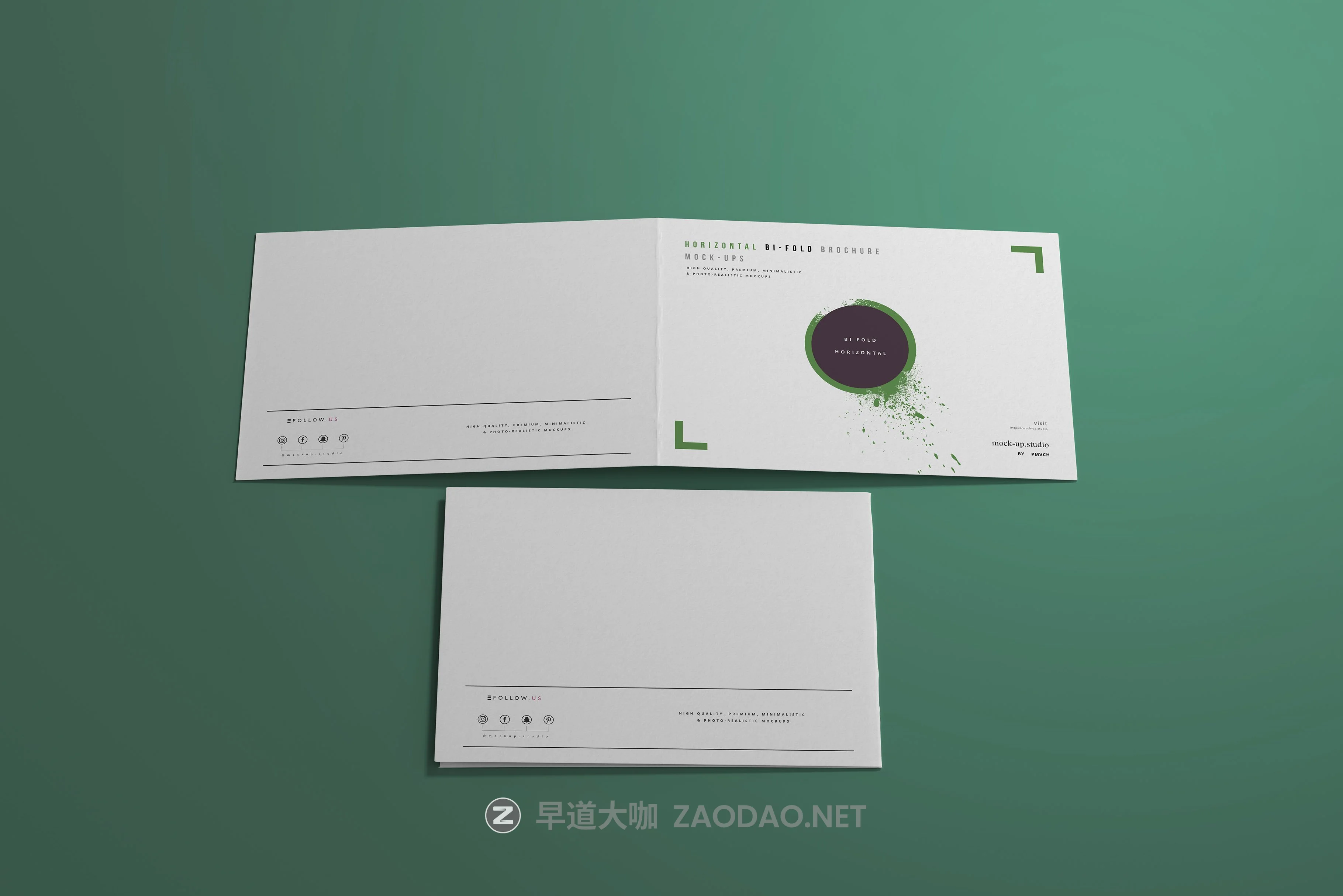 8款A4两折页小册子设计展示贴图样机模板 A4 Bi-Fold Horizontal Mockups插图5 8款A4两折页小册子设计展示贴图样机模板 A4 Bi-Fold Horizontal Mockups插图5