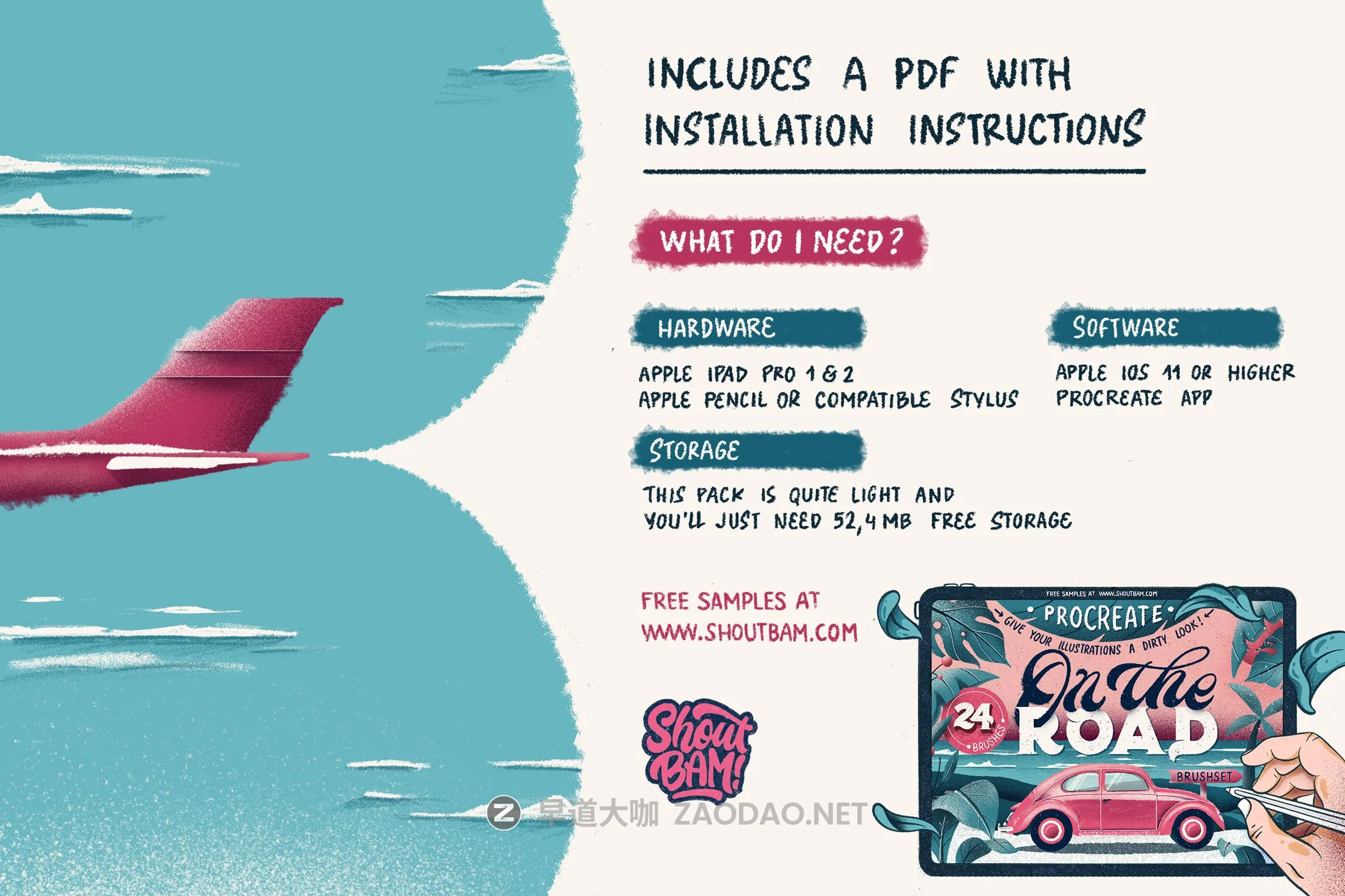 粗糙点状颗粒毛刺Precreate笔刷合集 On The Road – Procreate Brush Set插图10 粗糙点状颗粒毛刺Precreate笔刷合集 On The Road – Procreate Brush Set插图10