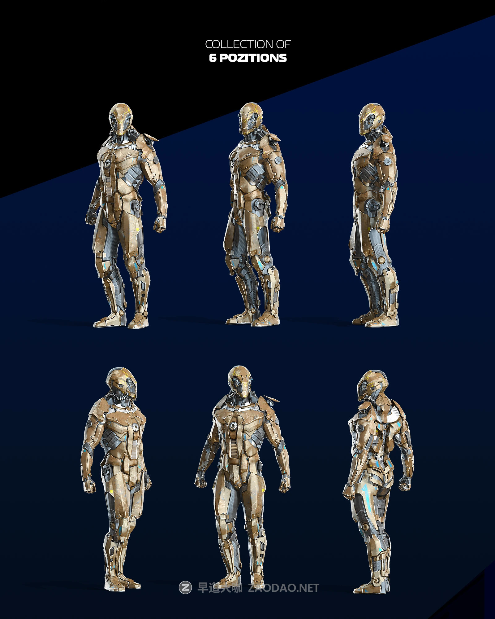 未来科幻金属变形盔甲机器人3D立体模型PS设计源文件 Security Robots #1插图1 未来科幻金属变形盔甲机器人3D立体模型PS设计源文件 Security Robots #1插图1