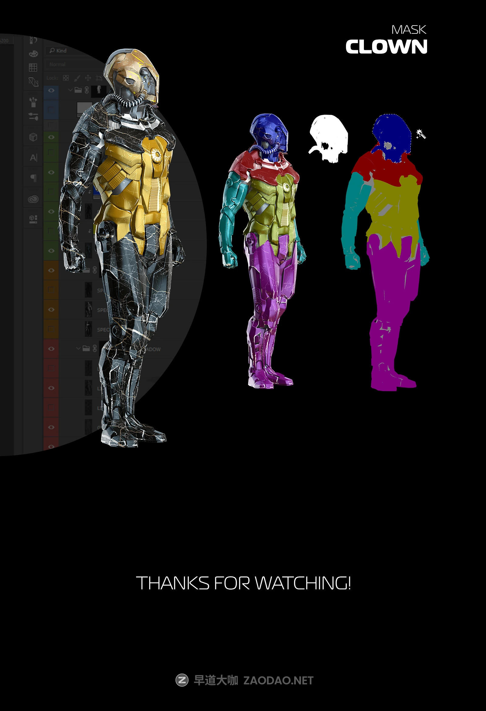 未来科幻金属变形盔甲机器人3D立体模型PS设计源文件 Security Robots #1插图7 未来科幻金属变形盔甲机器人3D立体模型PS设计源文件 Security Robots #1插图7