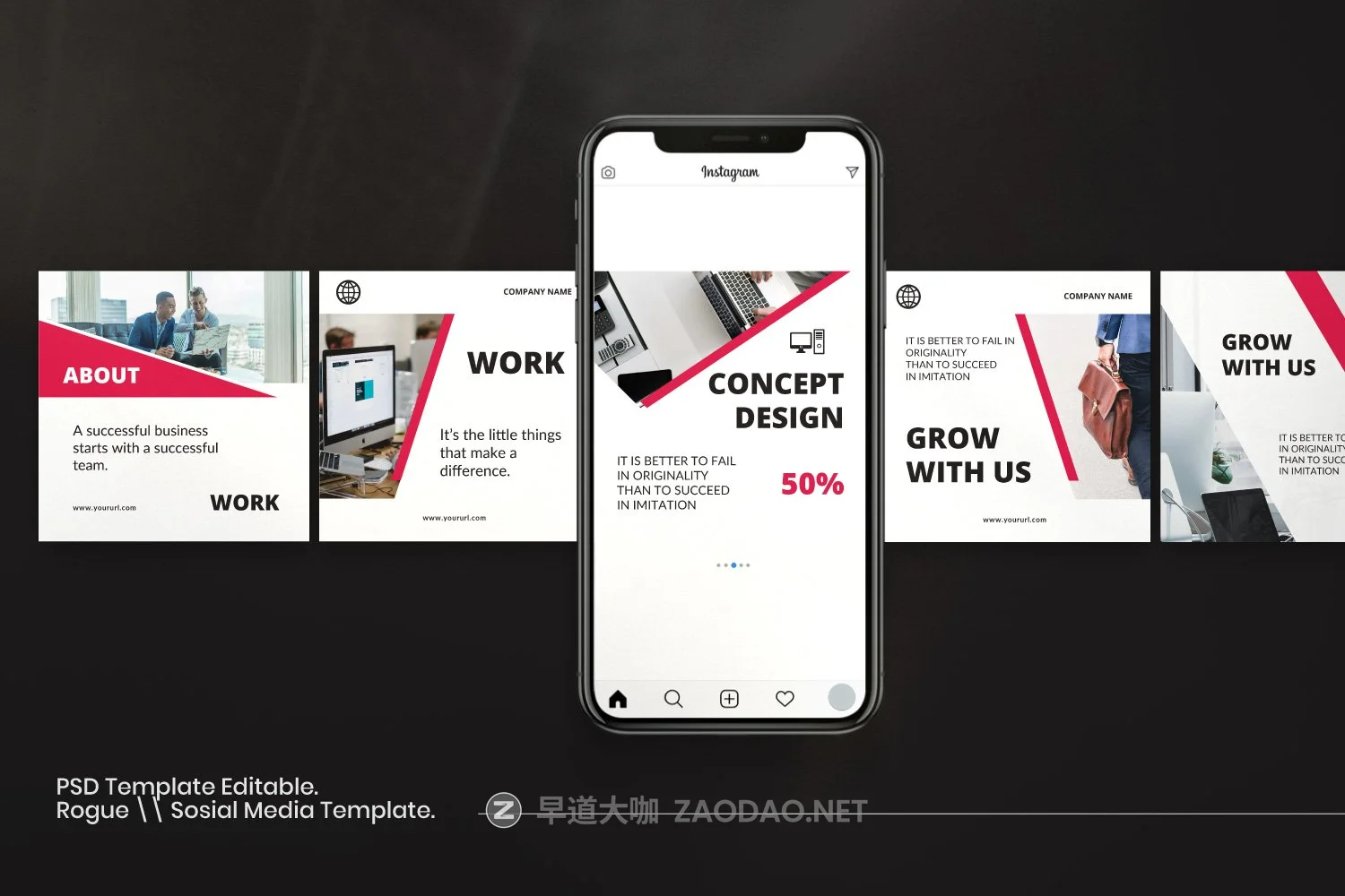时尚几何元素修饰品牌推广新媒体电商徽标模板 ROGUE – Business Social Media Brand插图1 时尚几何元素修饰品牌推广新媒体电商徽标模板 ROGUE – Business Social Media Brand插图1