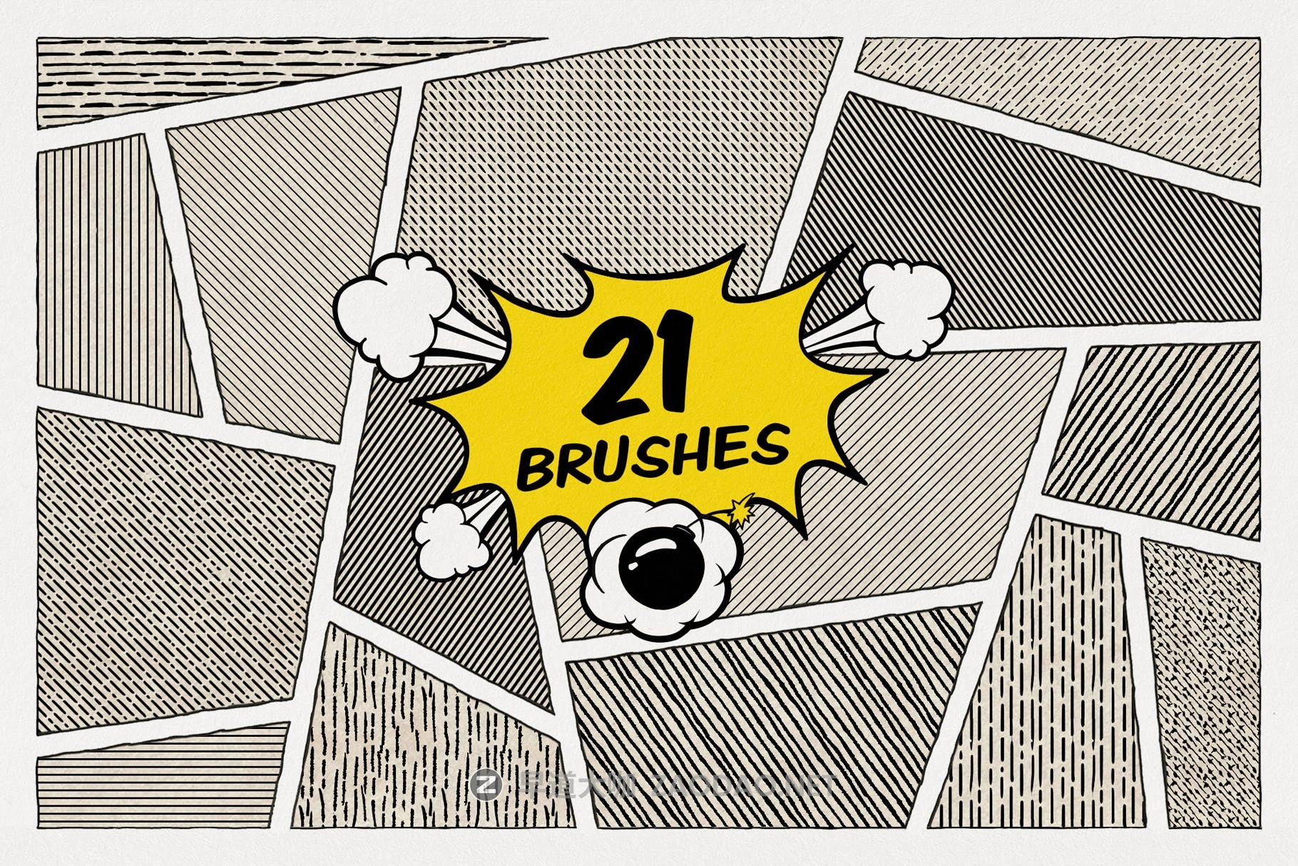 21款复古半调磨损线条画笔Procreate笔刷素材 Vintage Comics: Line Procreate Brushes插图1 21款复古半调磨损线条画笔Procreate笔刷素材 Vintage Comics: Line Procreate Brushes插图1