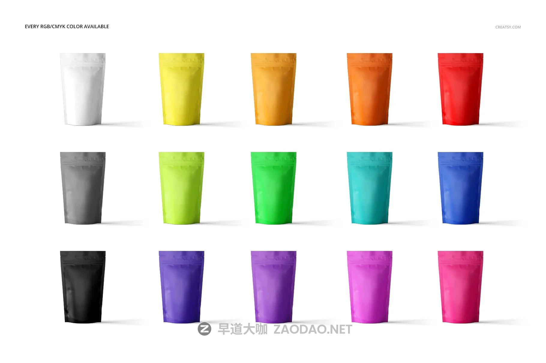 简约立式拉链锁食品自封袋塑料袋设计展示样机合集 Stand Up Pouch Mockup Set 2插图2 简约立式拉链锁食品自封袋塑料袋设计展示样机合集 Stand Up Pouch Mockup Set 2插图2