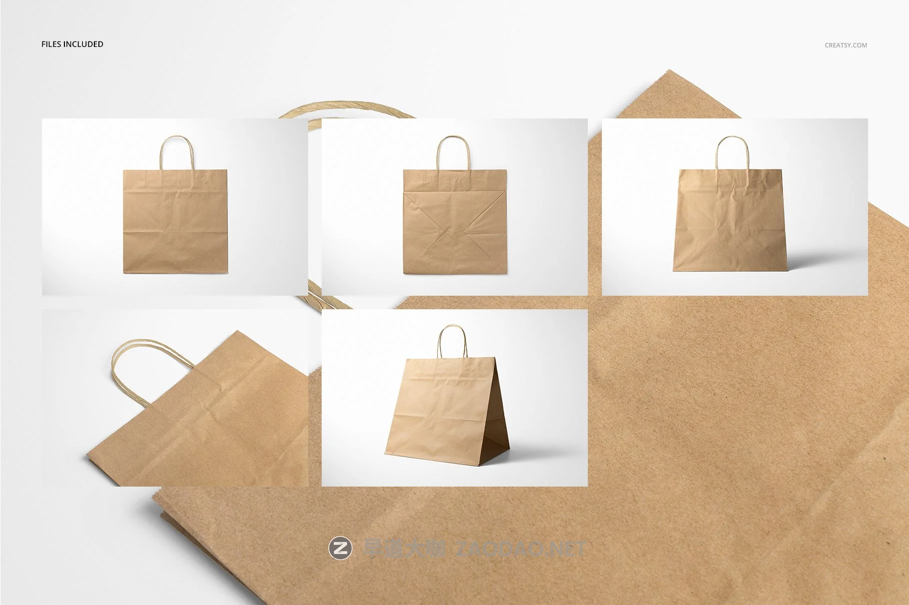 天然牛皮纸购物手提纸袋设计贴图样机模板 Natural Kraft Shopping Bag Mockup 1插图3 天然牛皮纸购物手提纸袋设计贴图样机模板 Natural Kraft Shopping Bag Mockup 1插图3