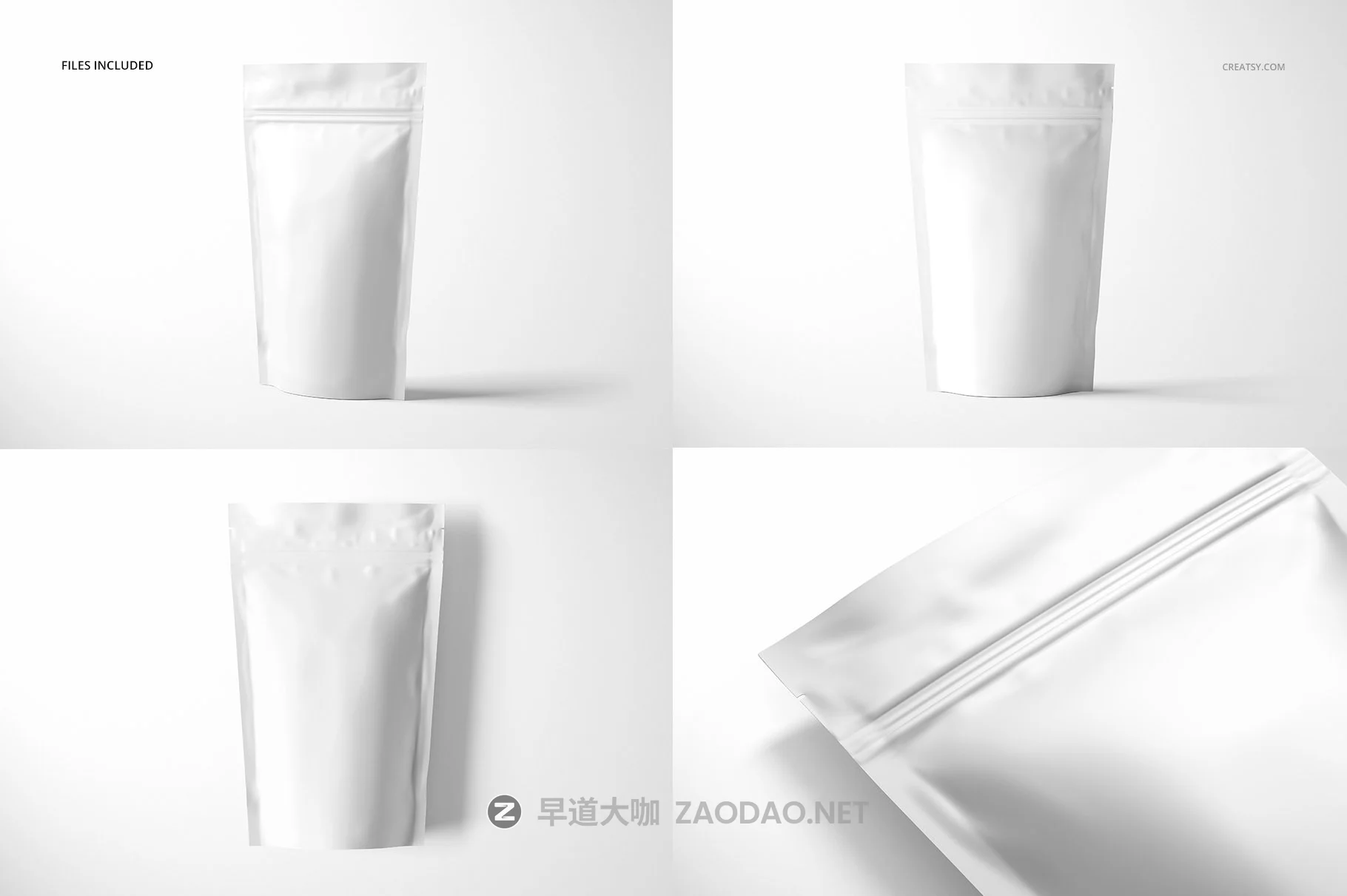简约立式拉链锁食品自封袋塑料袋设计展示样机合集 Stand Up Pouch Mockup Set 2插图3 简约立式拉链锁食品自封袋塑料袋设计展示样机合集 Stand Up Pouch Mockup Set 2插图3