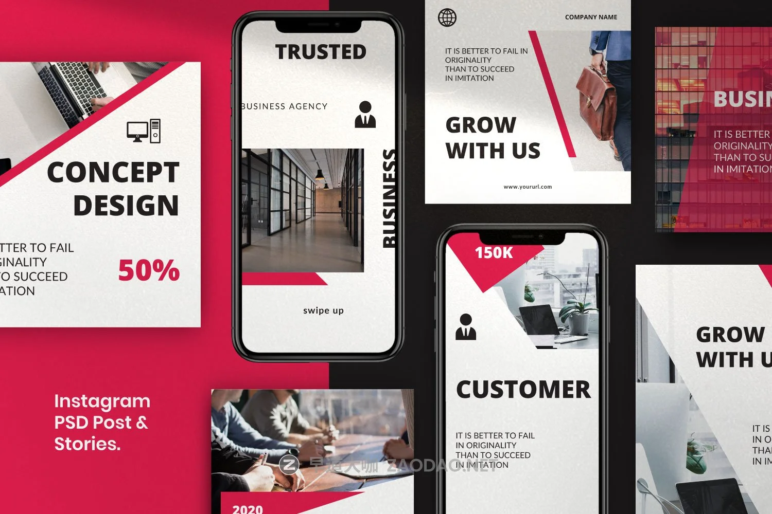 时尚几何元素修饰品牌推广新媒体电商徽标模板 ROGUE – Business Social Media Brand插图2 时尚几何元素修饰品牌推广新媒体电商徽标模板 ROGUE – Business Social Media Brand插图2