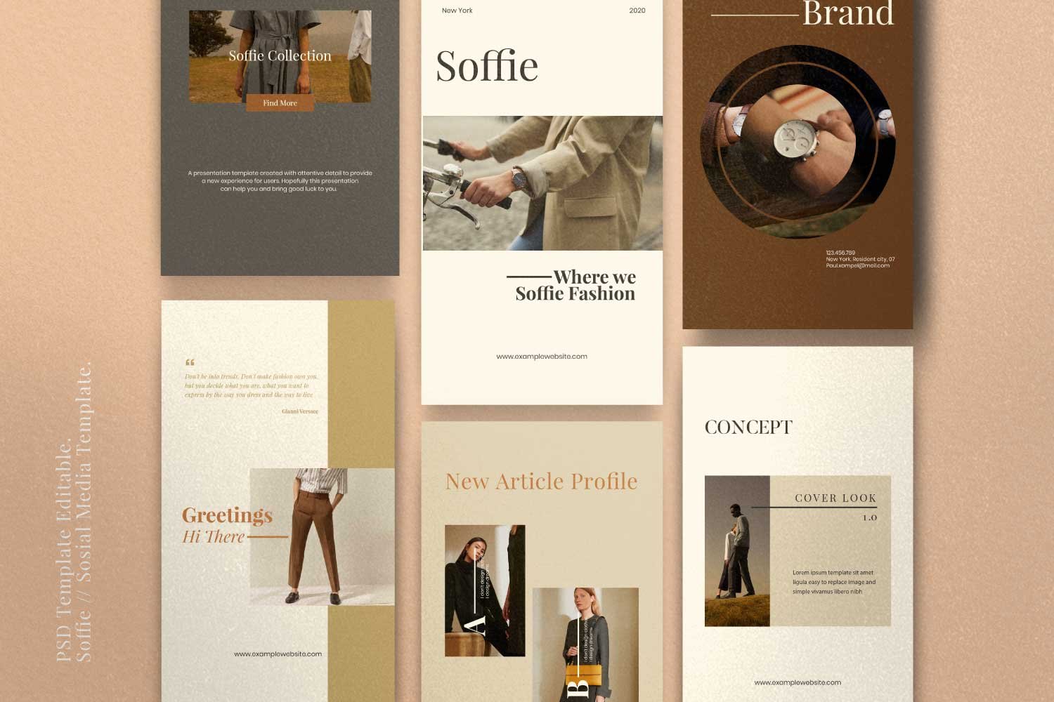 现代时尚服装品牌摄影推广新媒体电商海报模板 Soffie – Fashion Brand Social Media插图2 现代时尚服装品牌摄影推广新媒体电商海报模板 Soffie – Fashion Brand Social Media插图2