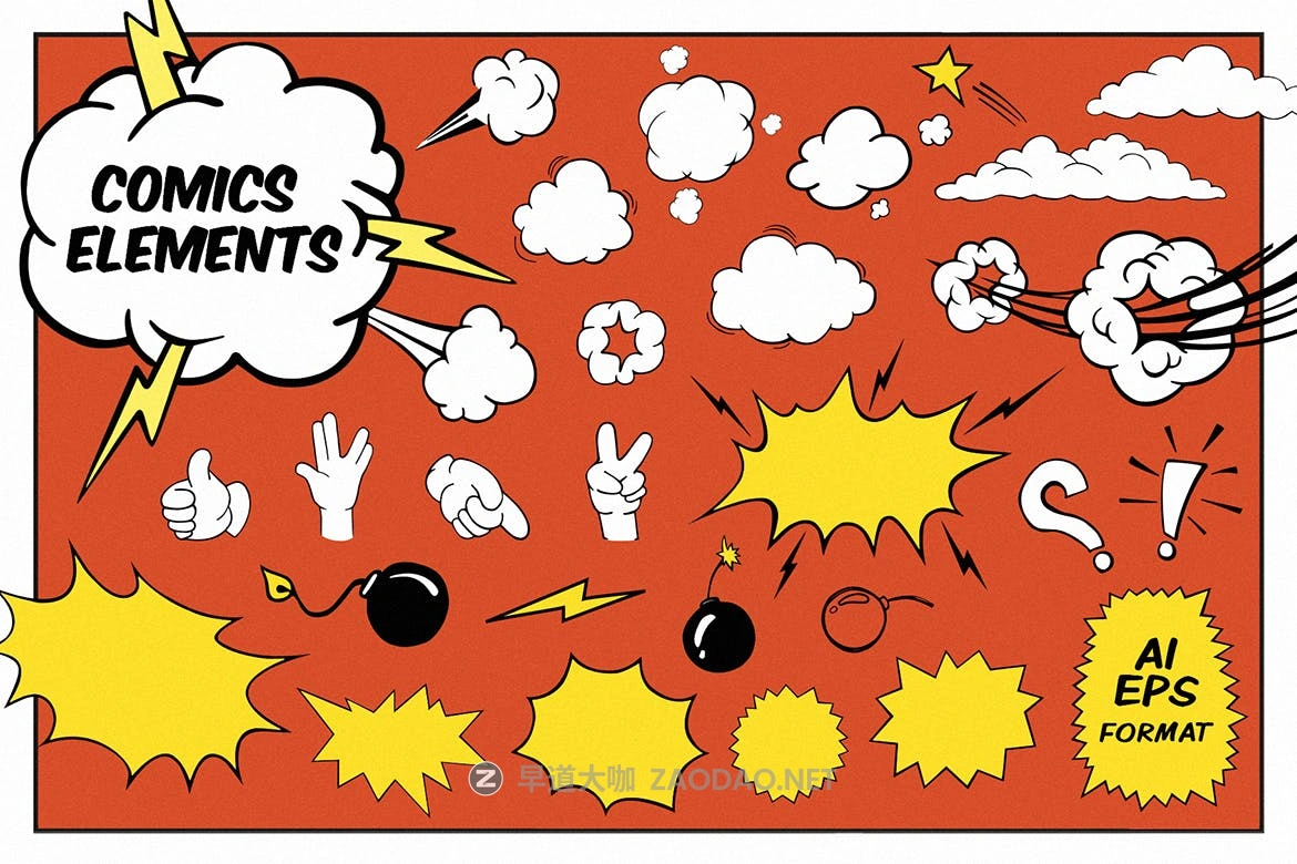 87款漫画风格对话框设计矢量素材 Comics Creator插图2 87款漫画风格对话框设计矢量素材 Comics Creator插图2