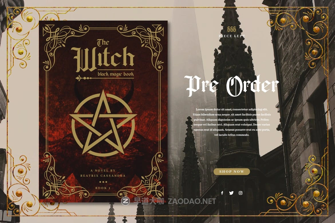 复古哥特风格LOGO平面海报标题设计衬线英文字体 Tendencious – Vintage Gothic Display Typeface插图3 复古哥特风格LOGO平面海报标题设计衬线英文字体 Tendencious – Vintage Gothic Display Typeface插图3