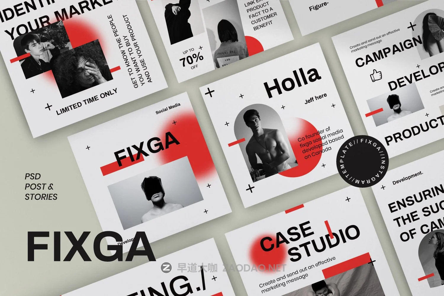 现代简约服装品牌推新媒体电商海报模板 FIXGA – Social Media Brand插图4 现代简约服装品牌推新媒体电商海报模板 FIXGA – Social Media Brand插图4
