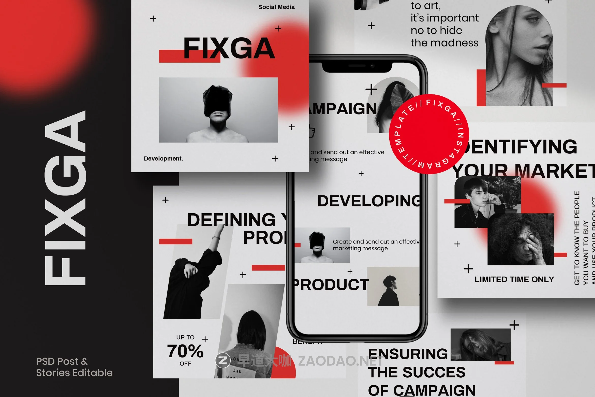 现代简约服装品牌推新媒体电商海报模板 FIXGA – Social Media Brand插图5 现代简约服装品牌推新媒体电商海报模板 FIXGA – Social Media Brand插图5