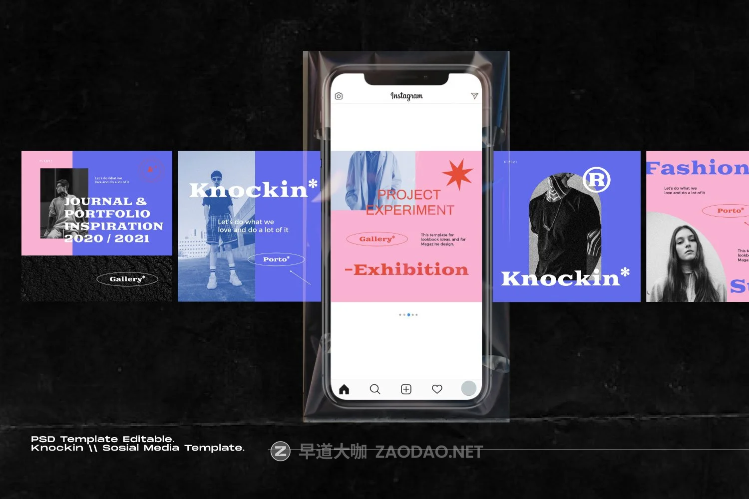 潮流街头潮牌推广新媒体电商海报设计模板 KNOCKIN – New Hype Social Media插图5 潮流街头潮牌推广新媒体电商海报设计模板 KNOCKIN – New Hype Social Media插图5