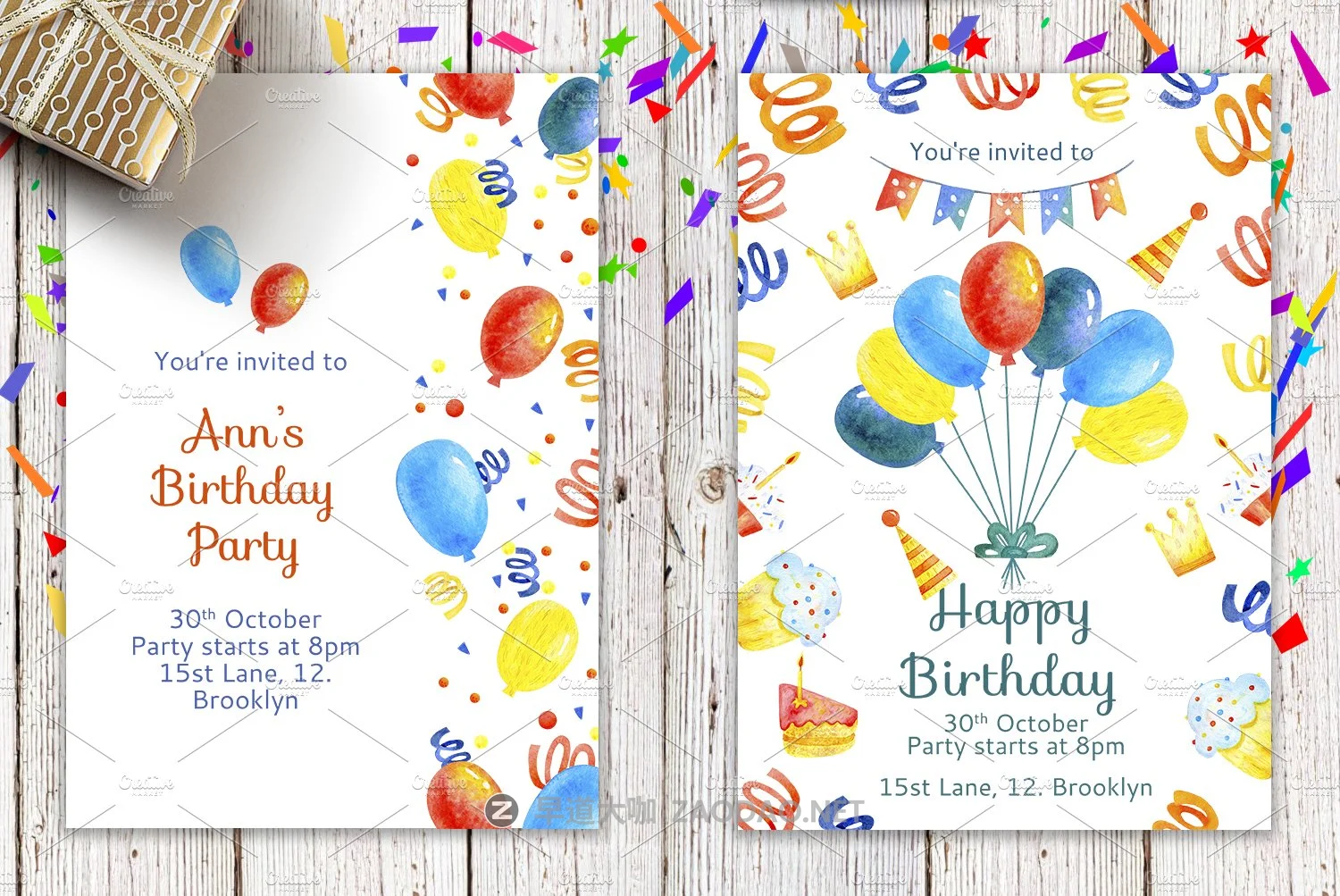 50个生日主题手绘水彩剪贴画插图素材 Happy Birthday Watercolor Set插图5 50个生日主题手绘水彩剪贴画插图素材 Happy Birthday Watercolor Set插图5