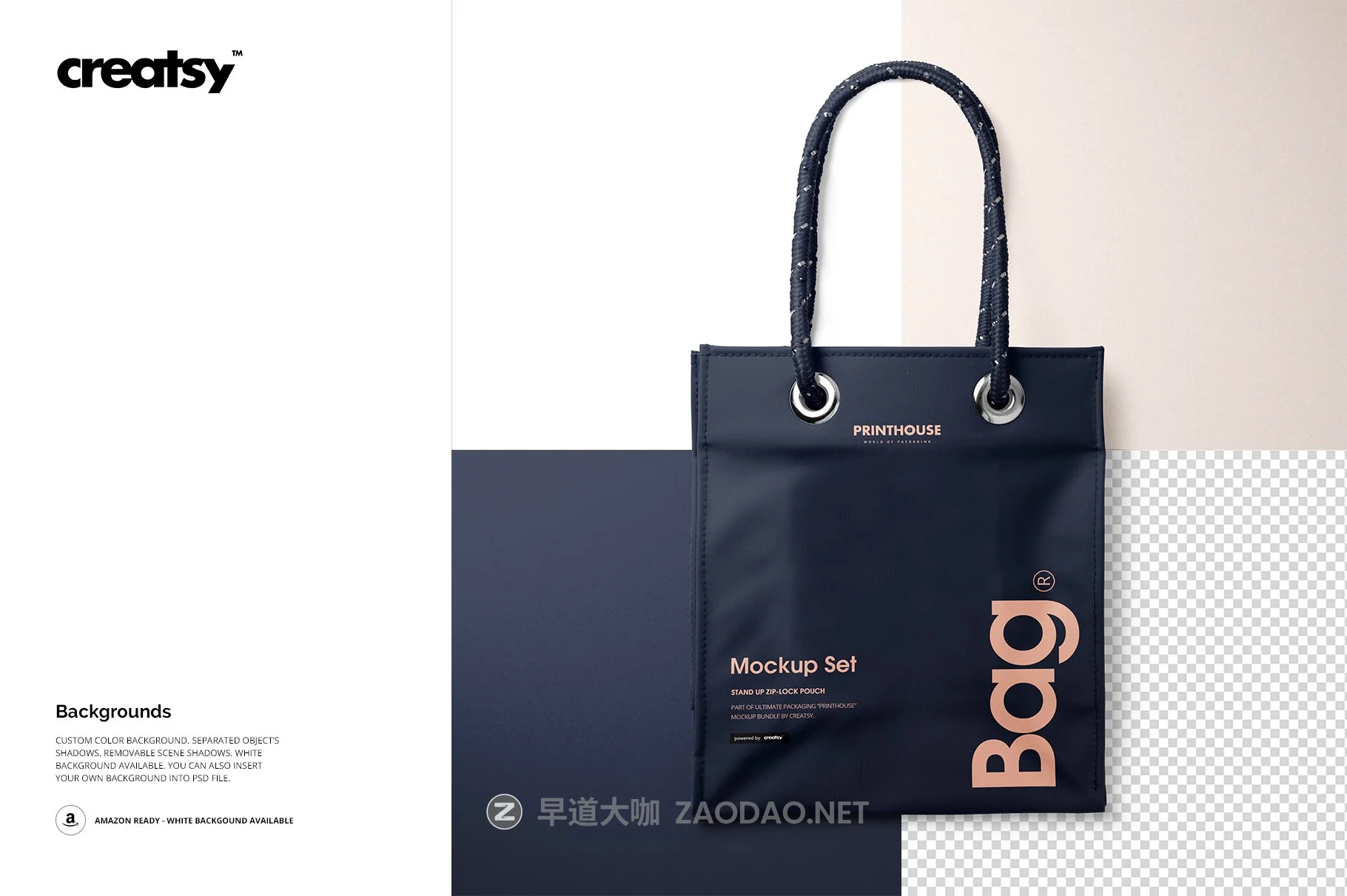 亚光PVC购物手提袋设计展示贴图样机模板 Matte PVC Reusable Tote Bag Mockups插图9 亚光PVC购物手提袋设计展示贴图样机模板 Matte PVC Reusable Tote Bag Mockups插图9