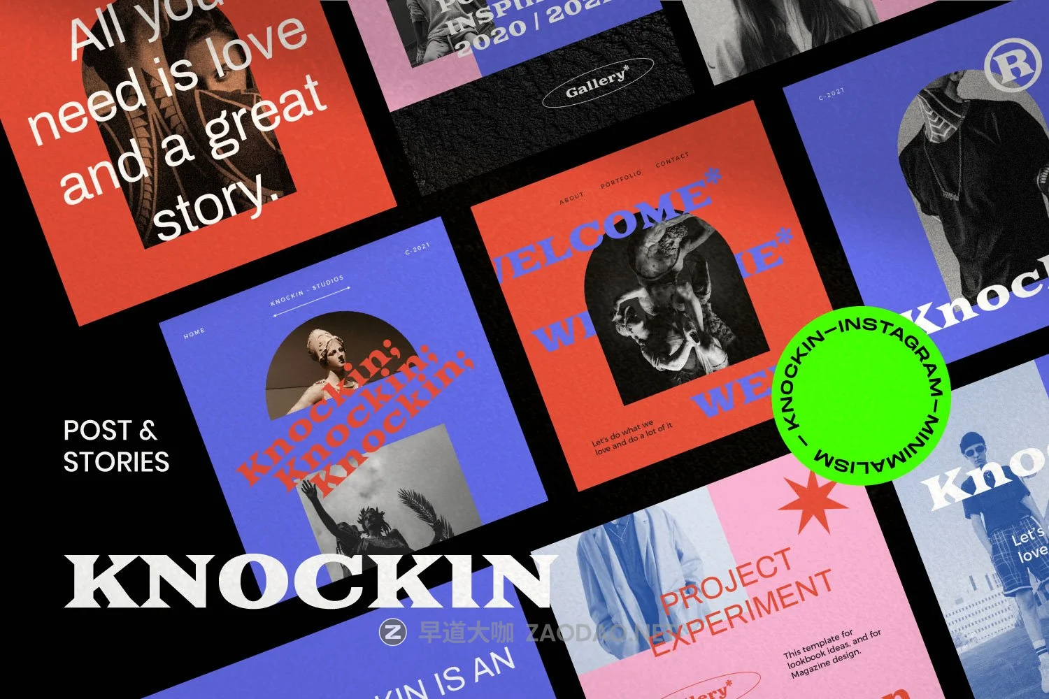 潮流街头潮牌推广新媒体电商海报设计模板 KNOCKIN – New Hype Social Media插图6 潮流街头潮牌推广新媒体电商海报设计模板 KNOCKIN – New Hype Social Media插图6