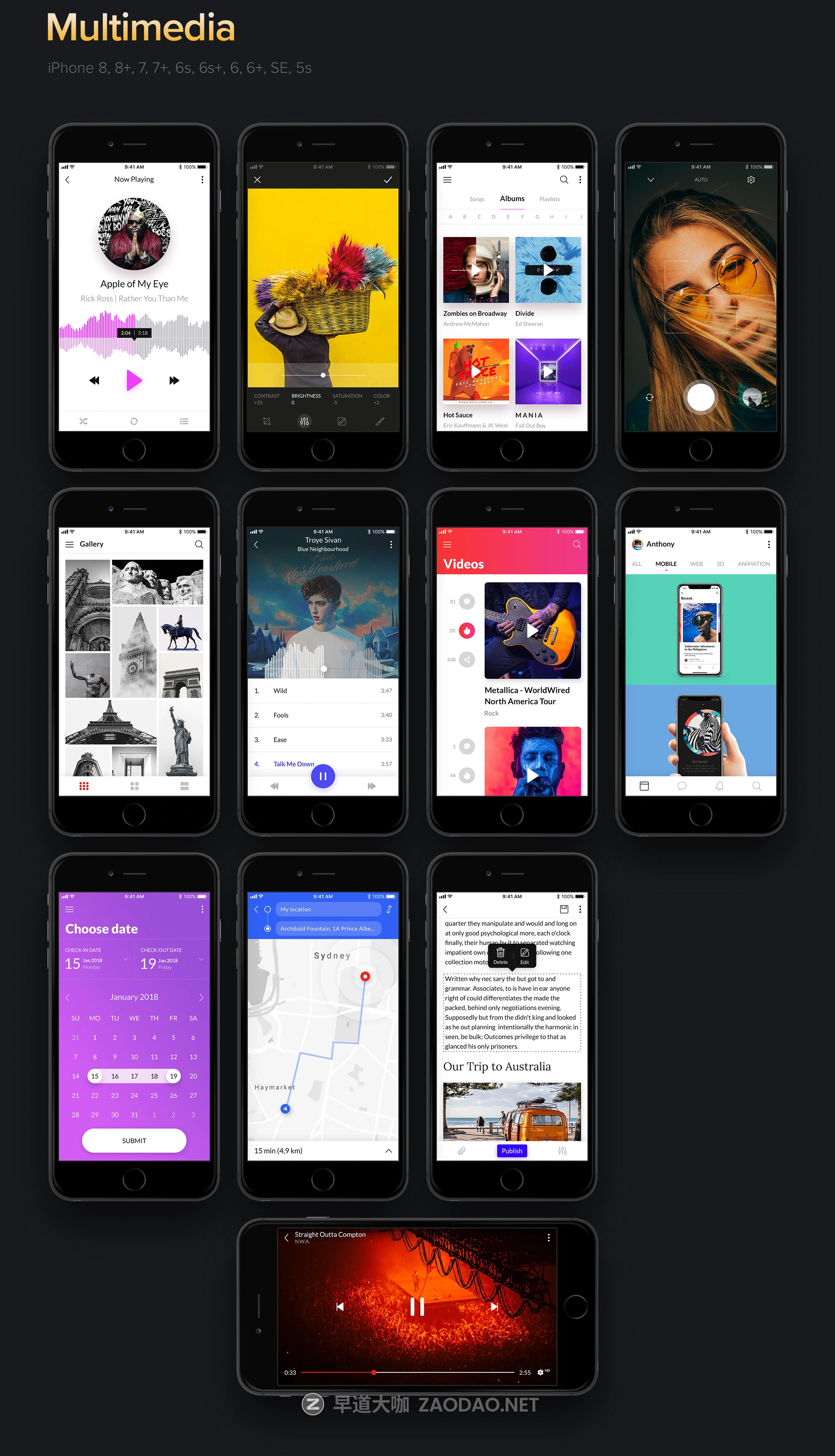 时尚博客社交商城iOS应用程序APP设计UI套件素材 Awesome iOS UI Kit插图13 时尚博客社交商城iOS应用程序APP设计UI套件素材 Awesome iOS UI Kit插图13