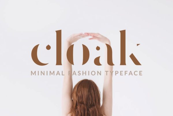 时尚现代品牌LOGO平面广告海报设计衬线英文字体素材 Cloak – Minimal Fashion Font