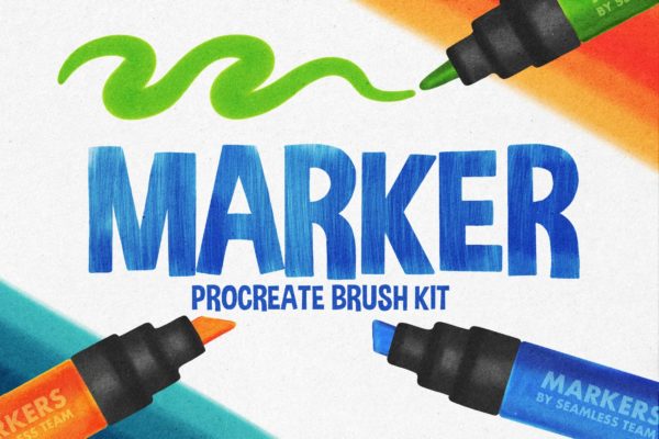 26款马克记号笔画笔Precreate笔刷素材 Marker Brushes For Procreate 5