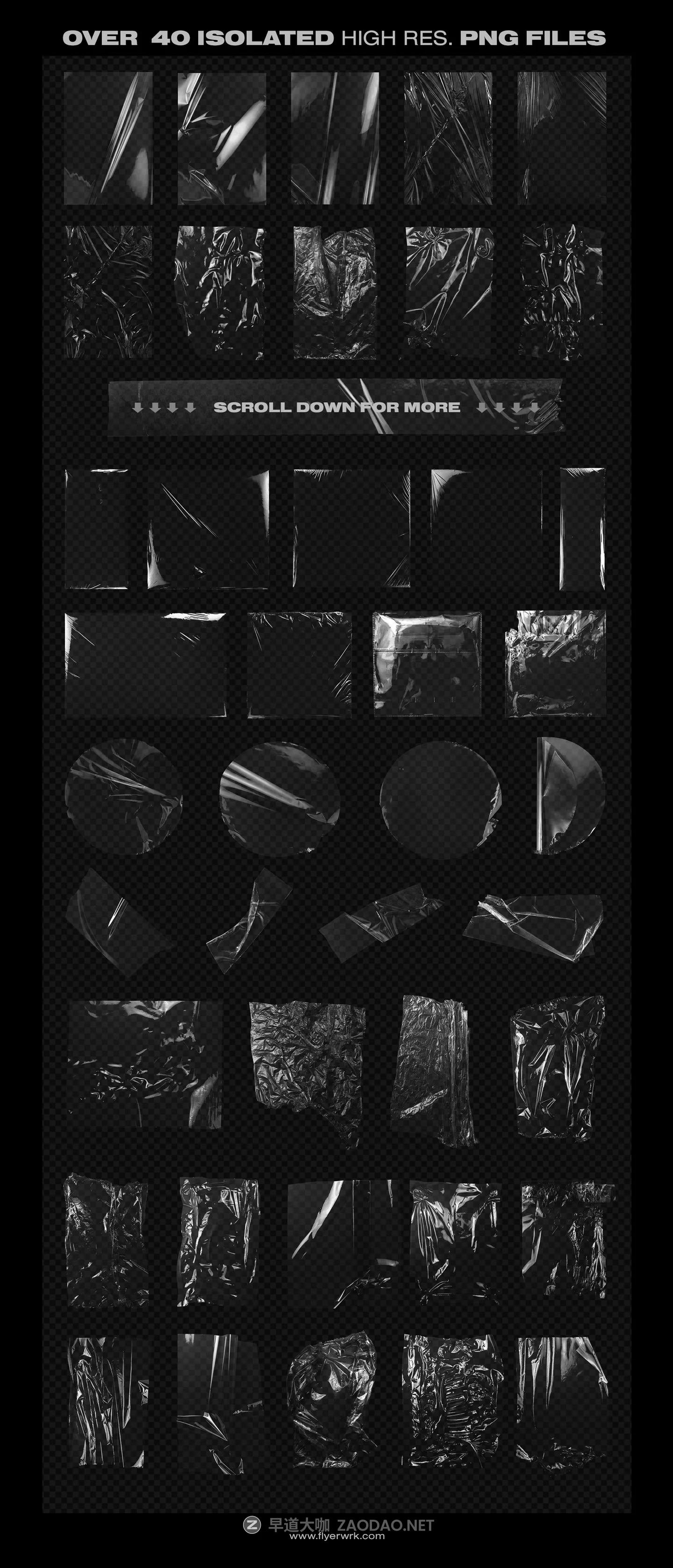 100款潮透明流塑料膜包装纸PS叠加层图片背景素材 100 Plastic Wrap Textures插图3 100款潮透明流塑料膜包装纸PS叠加层图片背景素材 100 Plastic Wrap Textures插图3