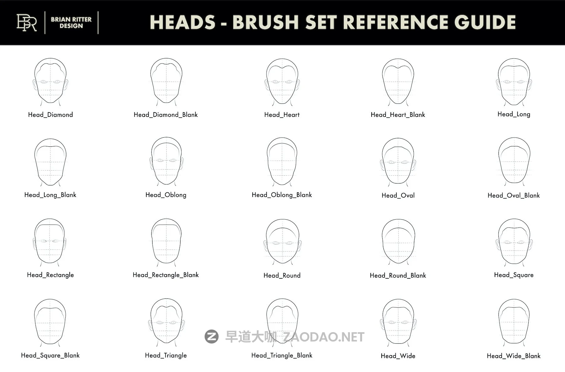 极简人物肖像Procreate笔刷 Portrait Toolkit For Procreate插图4 极简人物肖像Procreate笔刷 Portrait Toolkit For Procreate插图4