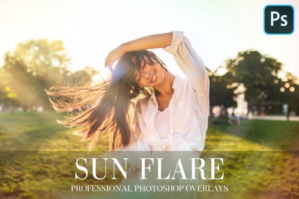 40款太阳光斑PS叠加层图片设计素材 Sun Flare Overlays Photoshop