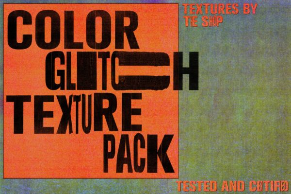 17款高清颜色故障海报设计底纹背景图片素材 Color Glitch Textures