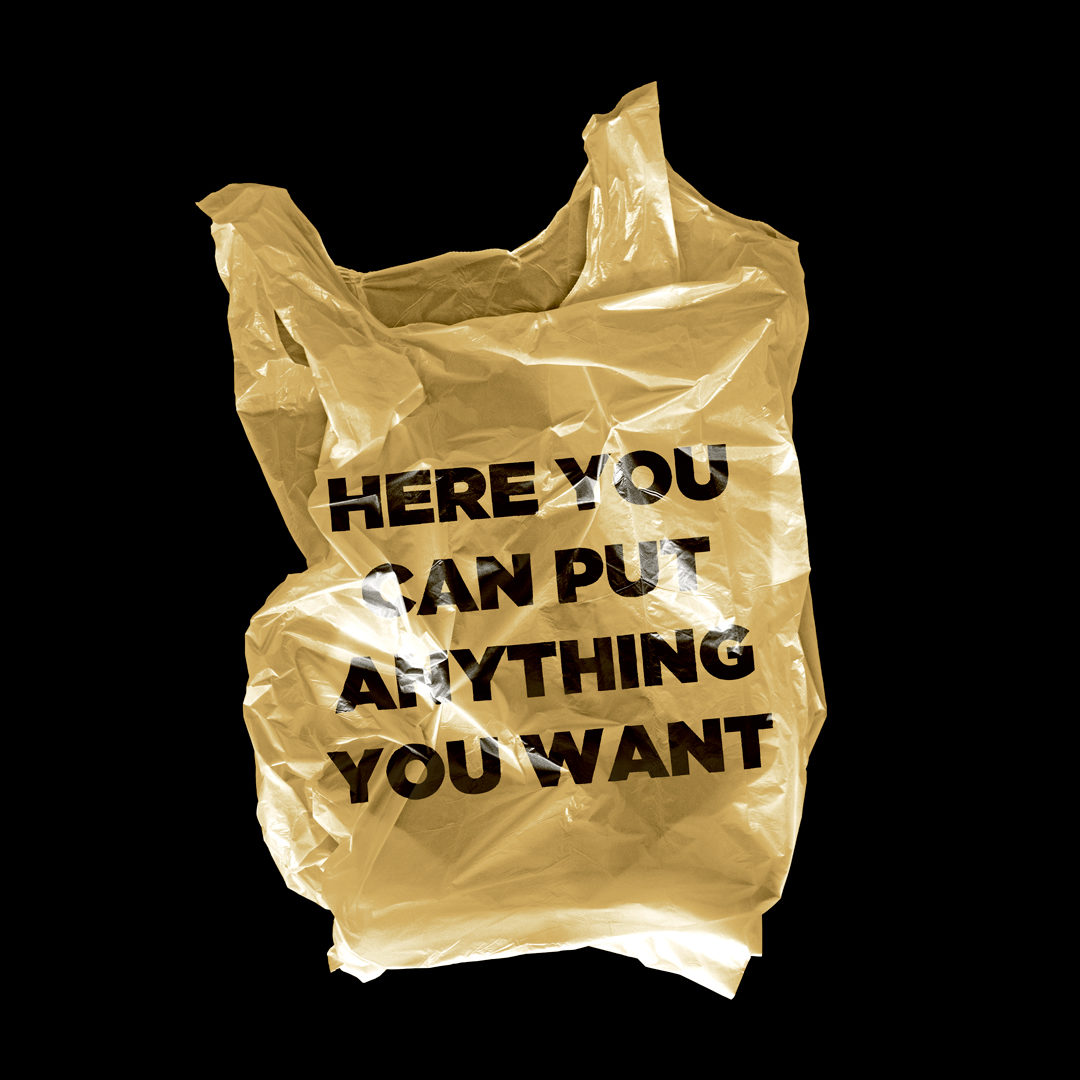 潮流超市购物塑料袋设计展示样机模板 plastic bag mockup