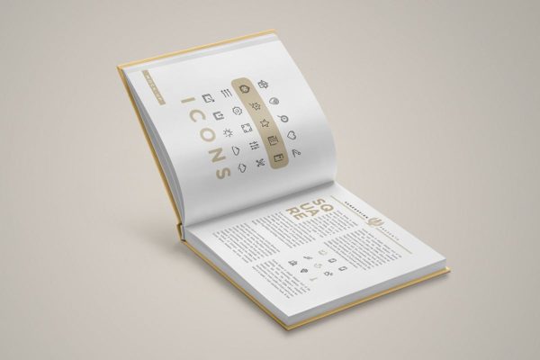 11款方形精装书设计贴图样机模板 Square Book Mockup 2