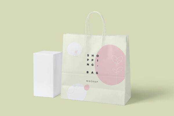 6款纸张商场购物手提袋设计展示样机 6 Paper Shopping Bag Mockups