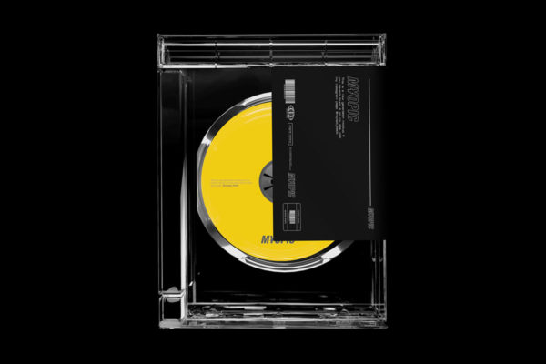 矩形CD塑料包装盒设计贴图样机 Rectangle CD Case Mockup