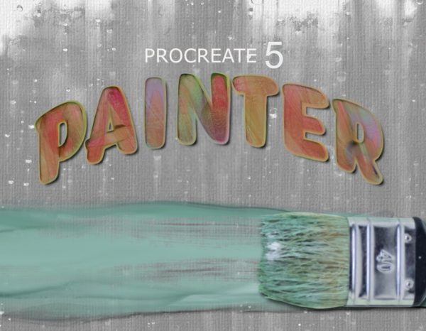逼真丙烯酸涂料绘画效果Precreate笔刷素材 The Painter Pack for Procreate