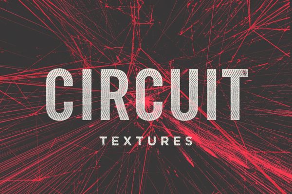 15款失真电路线条背景纹理矢量设计素材 Rulebyart – Circuit Textures