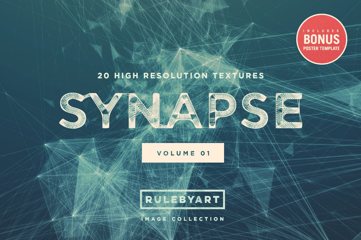 20款高清抽象突触天体宇宙云科技海报设计底纹图片素材 Synapse Textures Vol.1插图