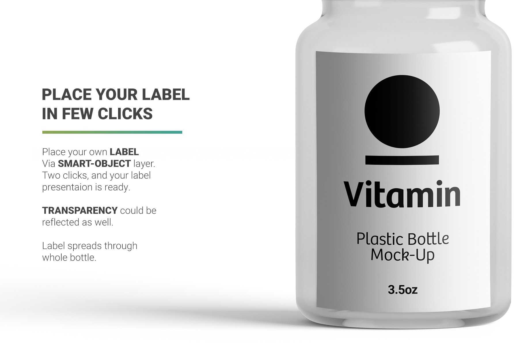 高分辨率药物胶囊维生素塑料包装瓶设计展示样机 Vitamins Bottle Mockup插图1 高分辨率药物胶囊维生素塑料包装瓶设计展示样机 Vitamins Bottle Mockup插图1