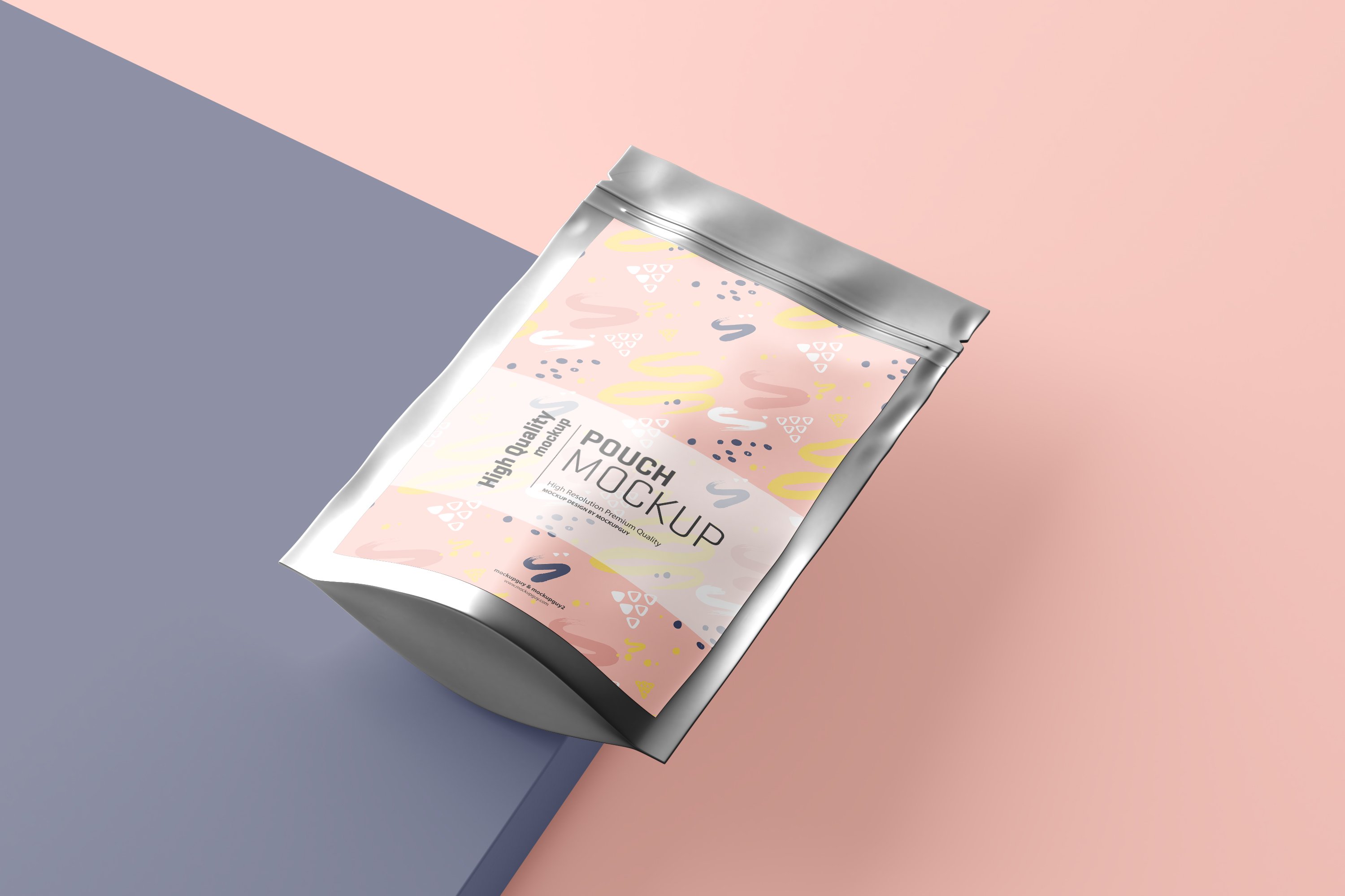 15款自立式食品小零食塑料自封袋设计贴图样机 stand up pouch mockup