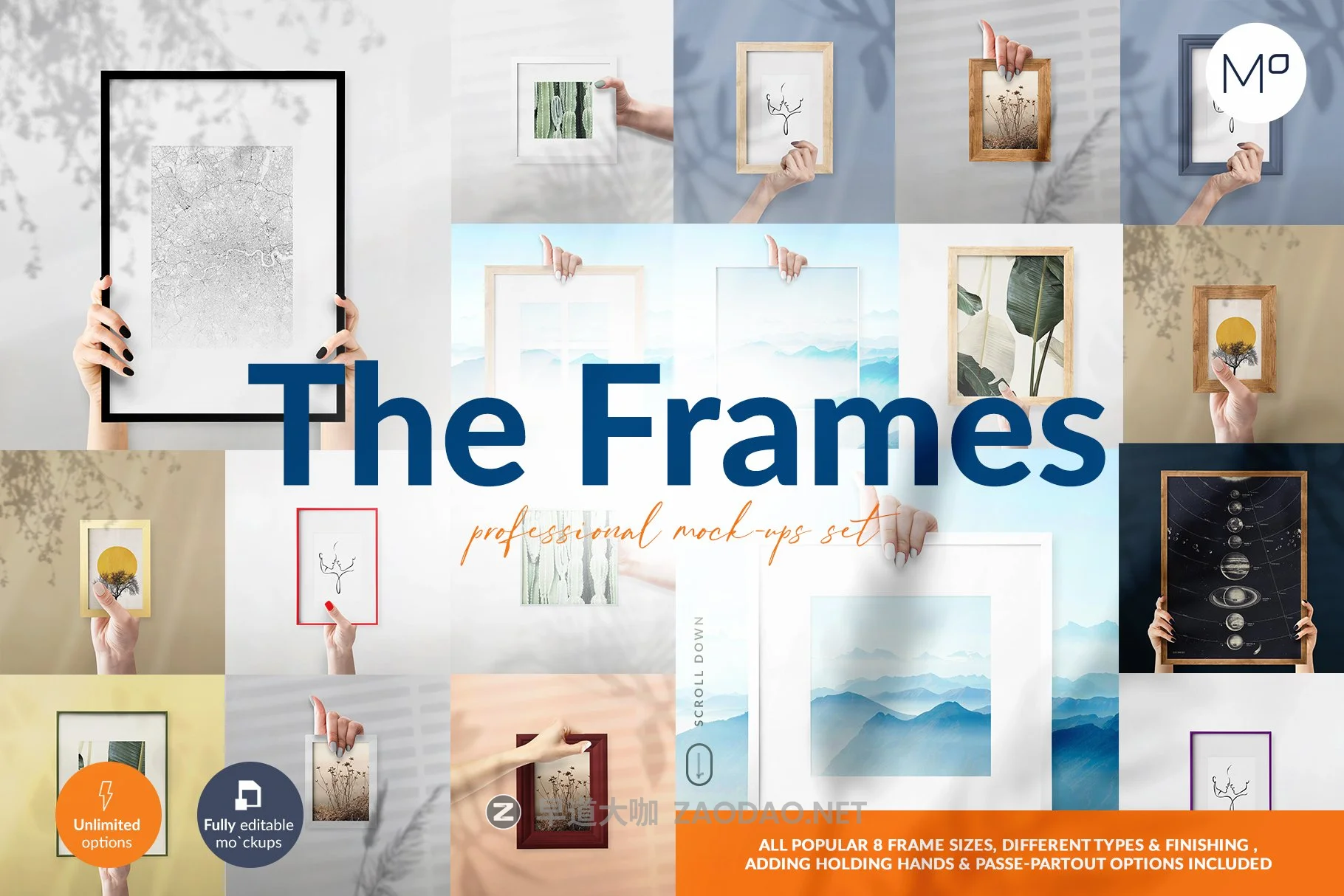 多规格艺术品海报相片展示相框样机合集 The Frames Mockups Set插图 多规格艺术品海报相片展示相框样机合集 The Frames Mockups Set插图
