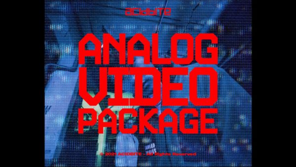 潮流复古毛刺故障失真齿轮背景纹理视频素材 AcidBite – Analog Video Package