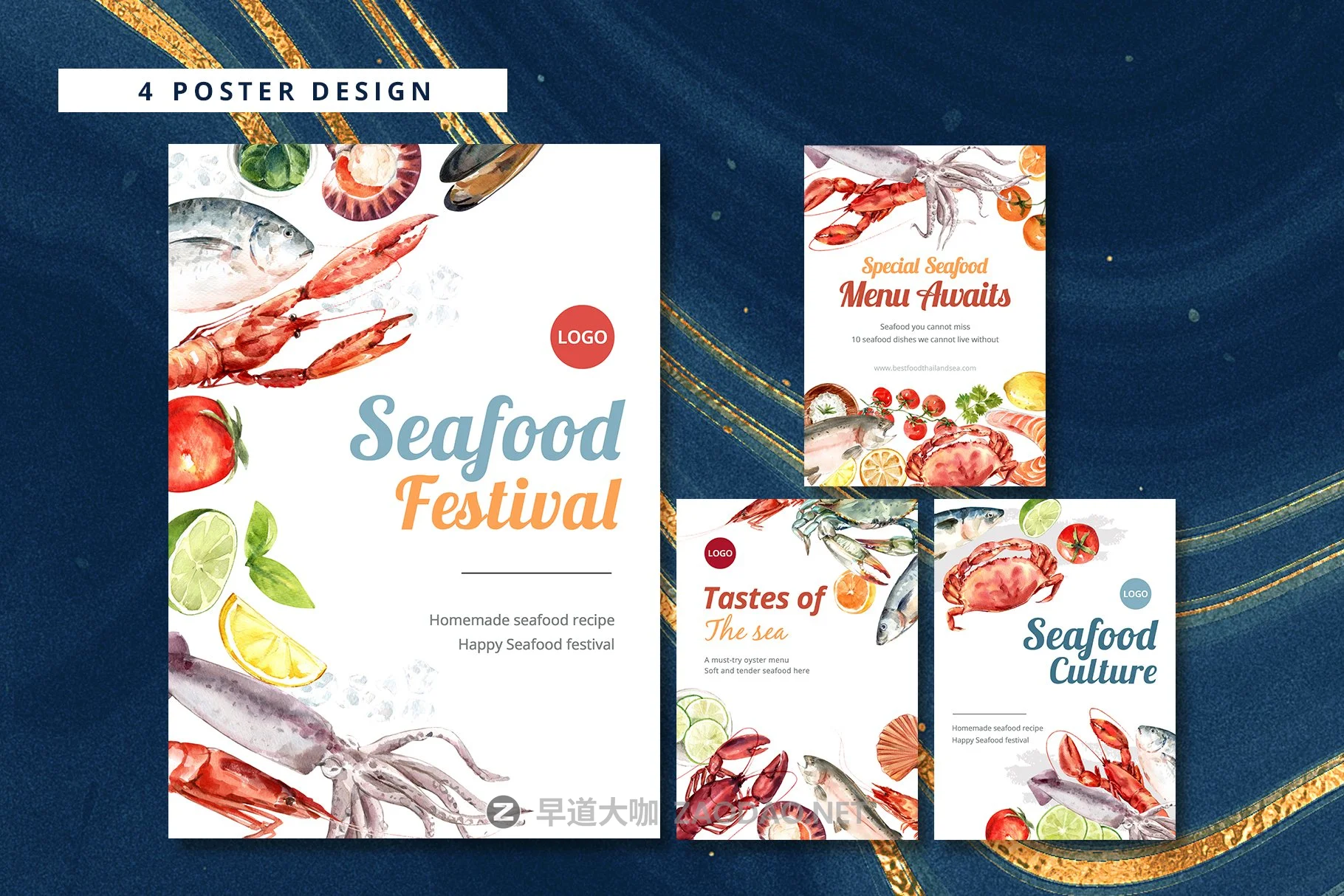 119个高清海鲜美食手绘水彩插画PNG透明背景图片素材 Seafood Watercolor Illustrarion Set插图4 119个高清海鲜美食手绘水彩插画PNG透明背景图片素材 Seafood Watercolor Illustrarion Set插图4