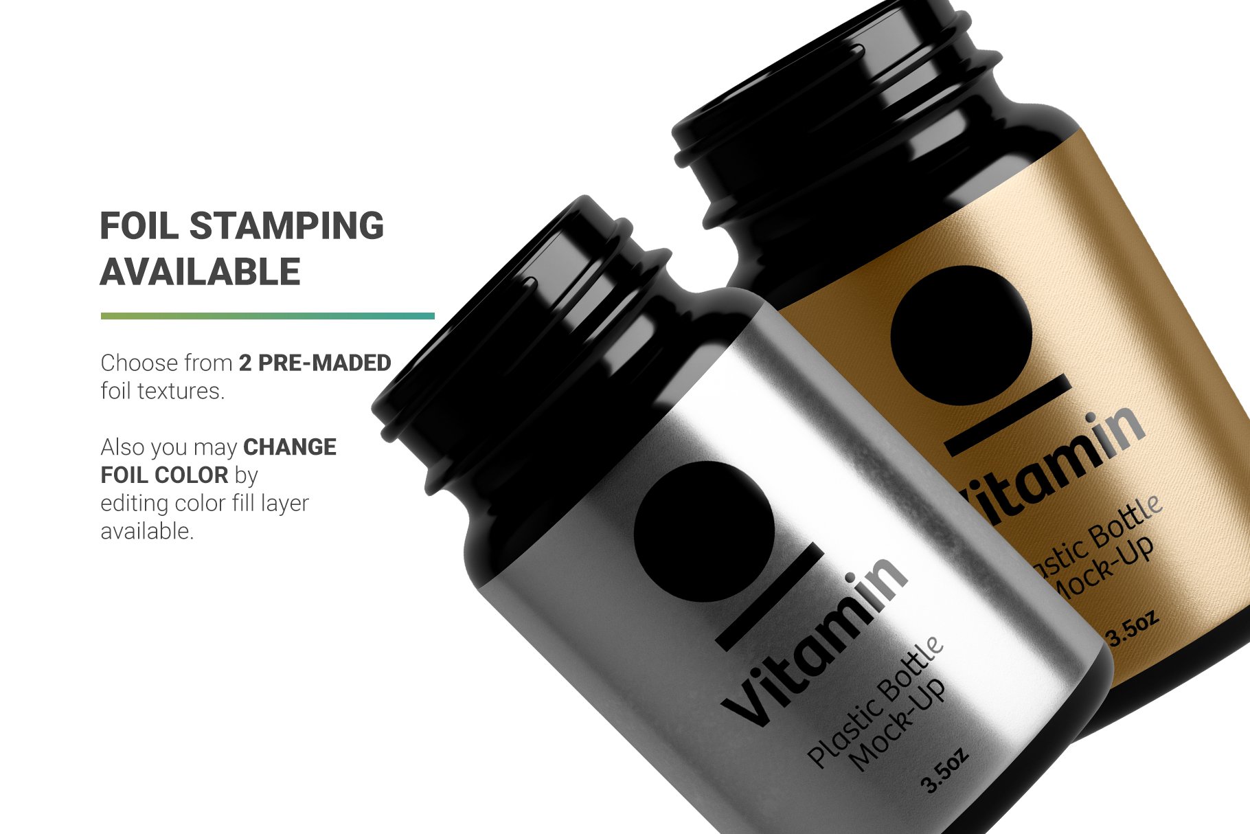 高分辨率药物胶囊维生素塑料包装瓶设计展示样机 Vitamins Bottle Mockup插图7 高分辨率药物胶囊维生素塑料包装瓶设计展示样机 Vitamins Bottle Mockup插图7