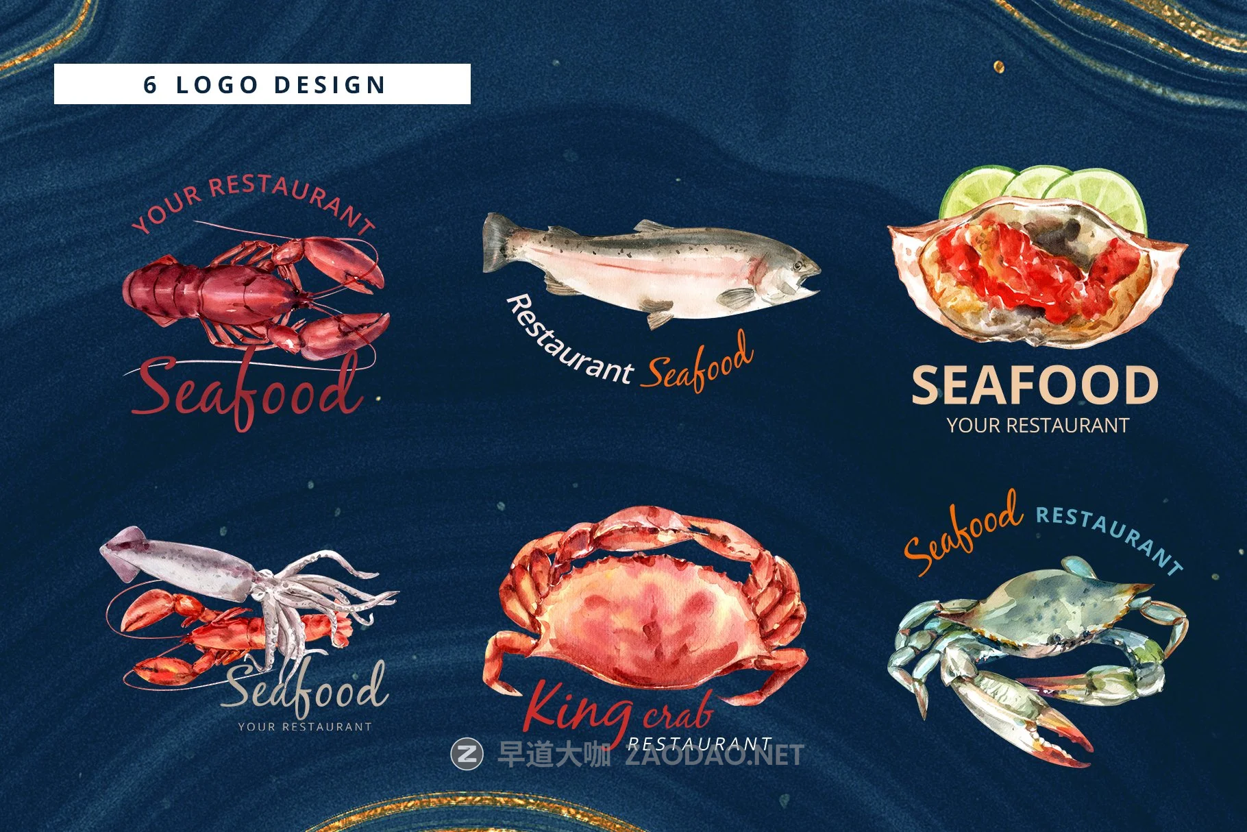 119个高清海鲜美食手绘水彩插画PNG透明背景图片素材 Seafood Watercolor Illustrarion Set插图6 119个高清海鲜美食手绘水彩插画PNG透明背景图片素材 Seafood Watercolor Illustrarion Set插图6