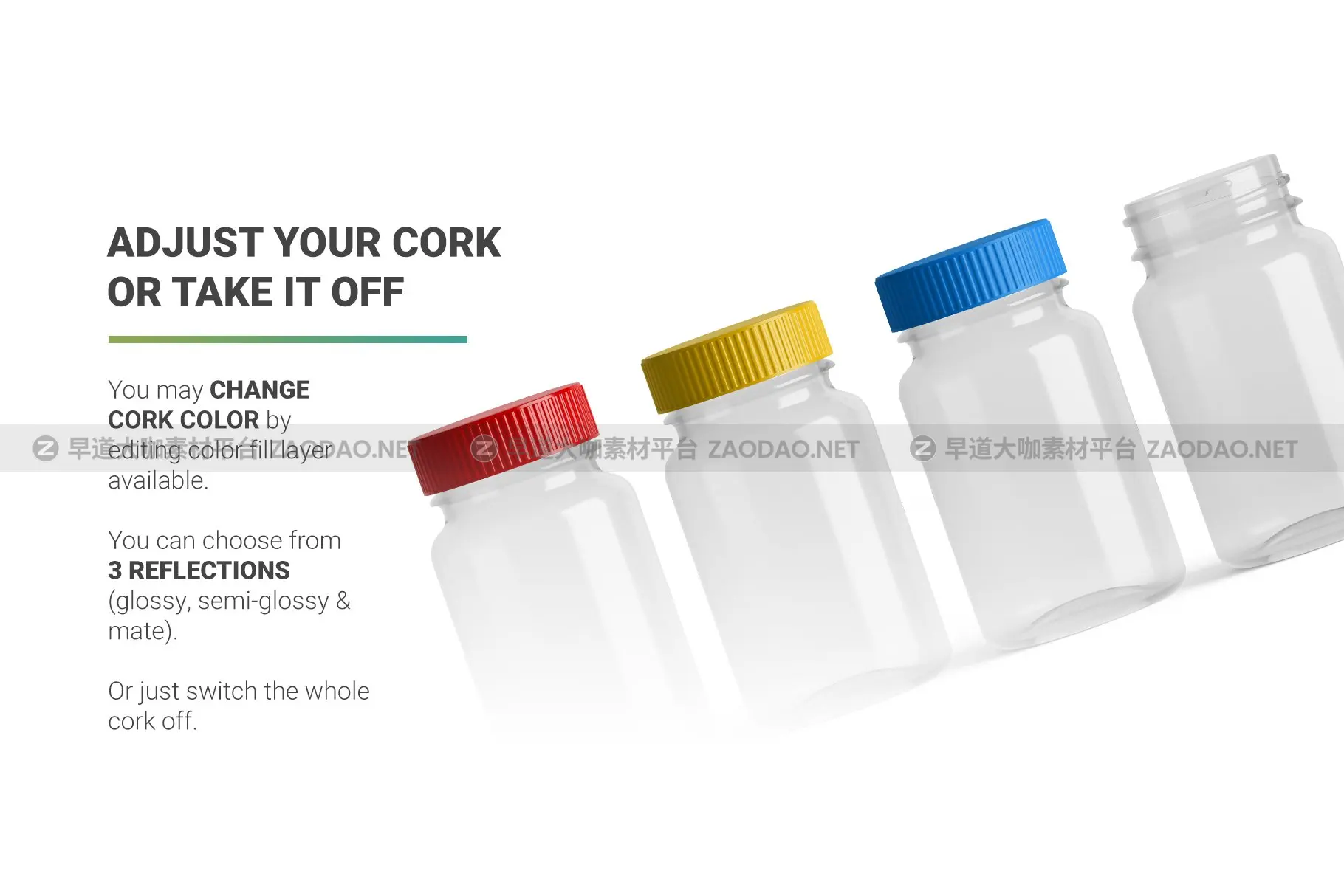 高分辨率药物胶囊维生素塑料包装瓶设计展示样机 Vitamins Bottle Mockup插图8
