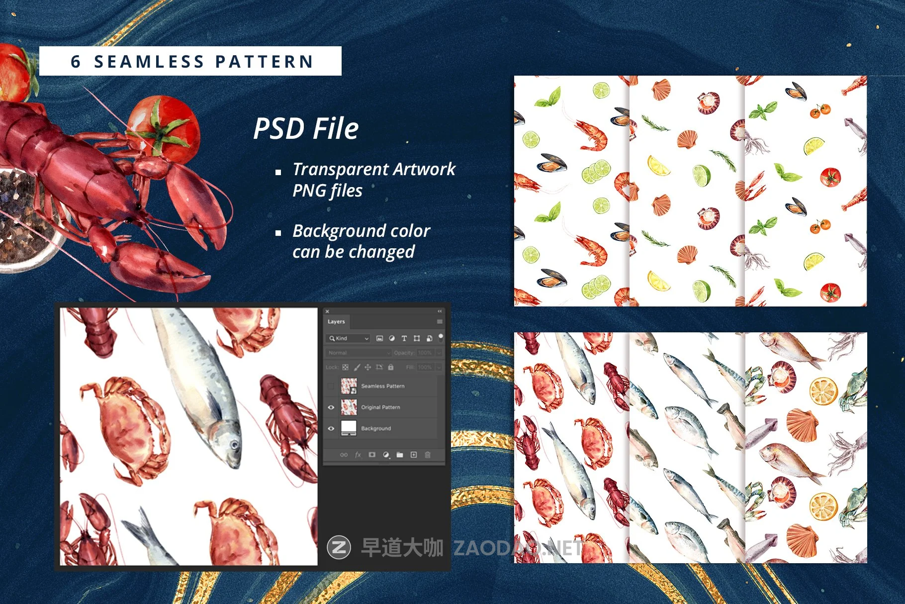 119个高清海鲜美食手绘水彩插画PNG透明背景图片素材 Seafood Watercolor Illustrarion Set插图8 119个高清海鲜美食手绘水彩插画PNG透明背景图片素材 Seafood Watercolor Illustrarion Set插图8