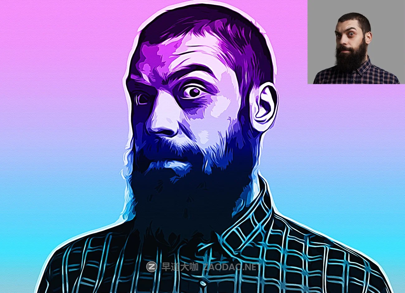 10种颜色油画效果人像后期处理特效PS动作模板 Vexel Art Portrait Photoshop Action插图1 10种颜色油画效果人像后期处理特效PS动作模板 Vexel Art Portrait Photoshop Action插图1