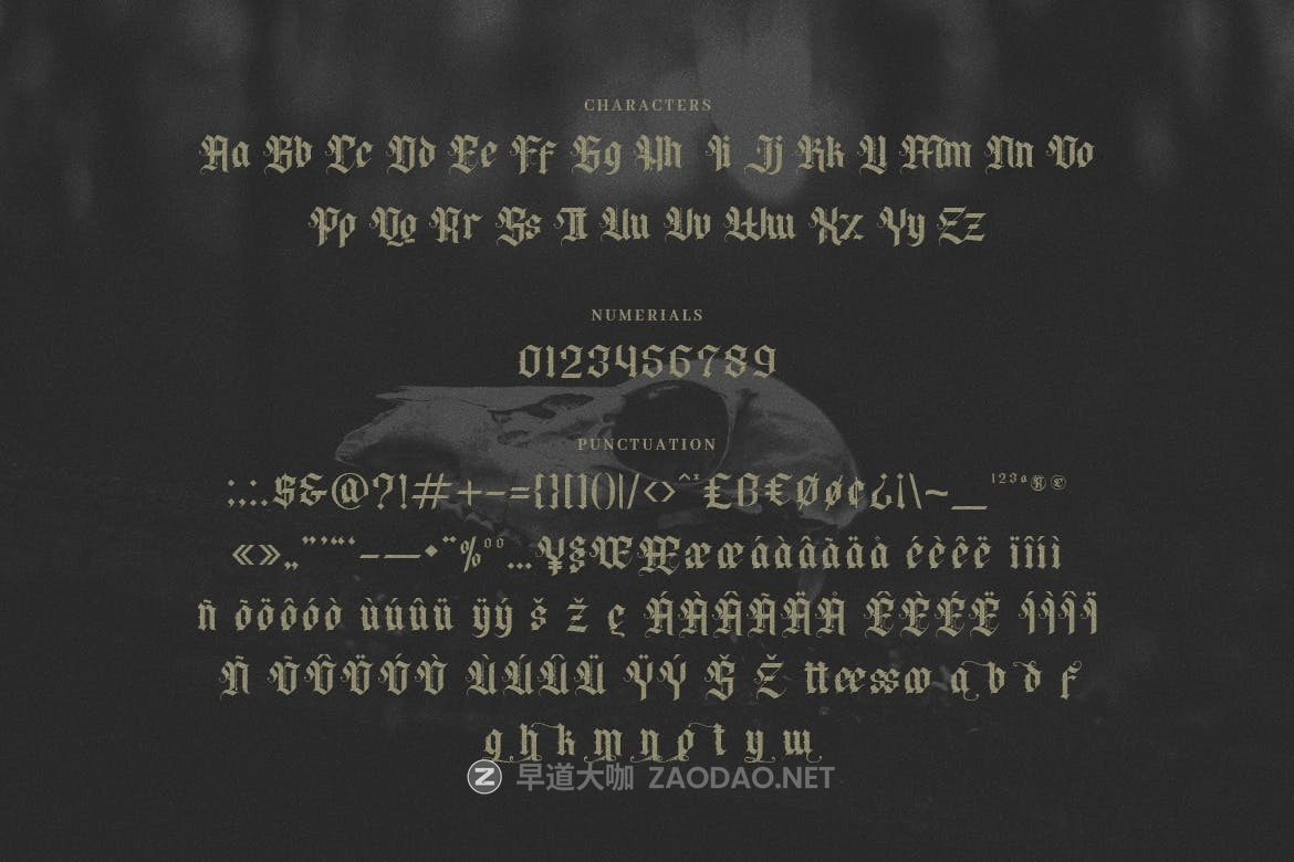 复古哥特式海报标题Logo文字英文字体设计素材 Malcolm Naville – Vintage Gothic Blackletter插图1 复古哥特式海报标题Logo文字英文字体设计素材 Malcolm Naville – Vintage Gothic Blackletter插图1